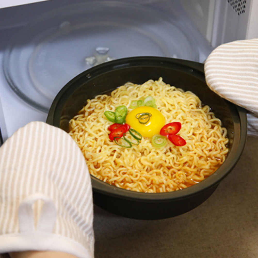 UH 실리콘 냄비 전자레인지 찜기 계란찜 라면 조리용기 950ml - 상세 이미지 3