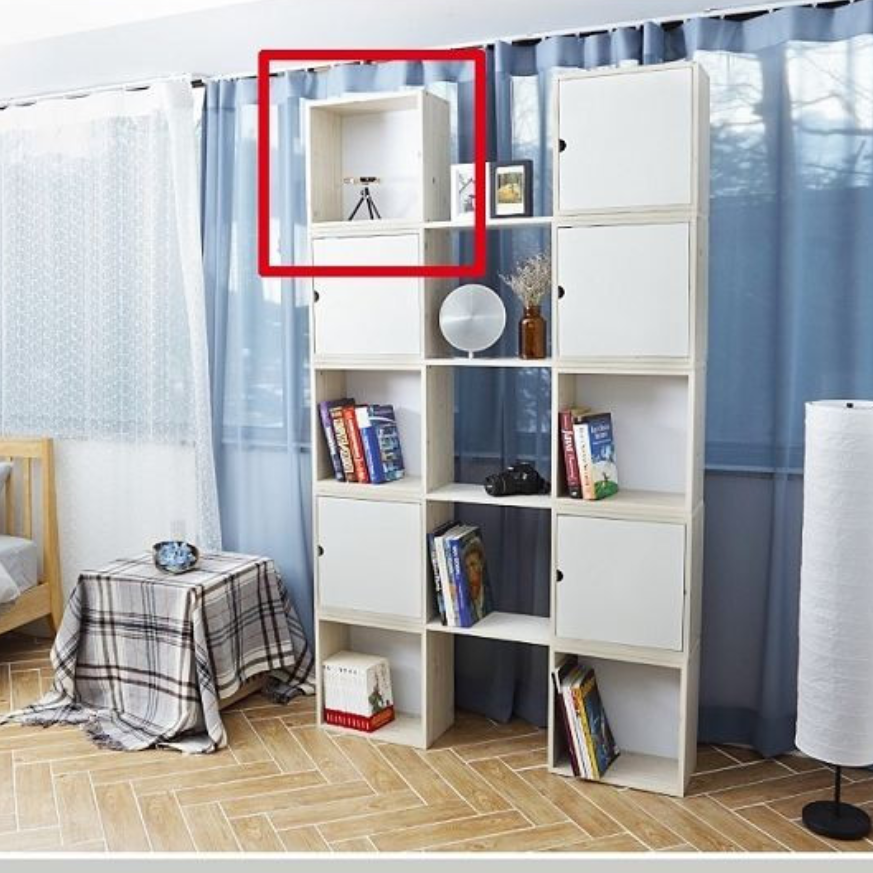 모듈 책장 맞춤 책장 작은 좁은 시스템 오픈형 책장 수납함 - 상세 이미지 2