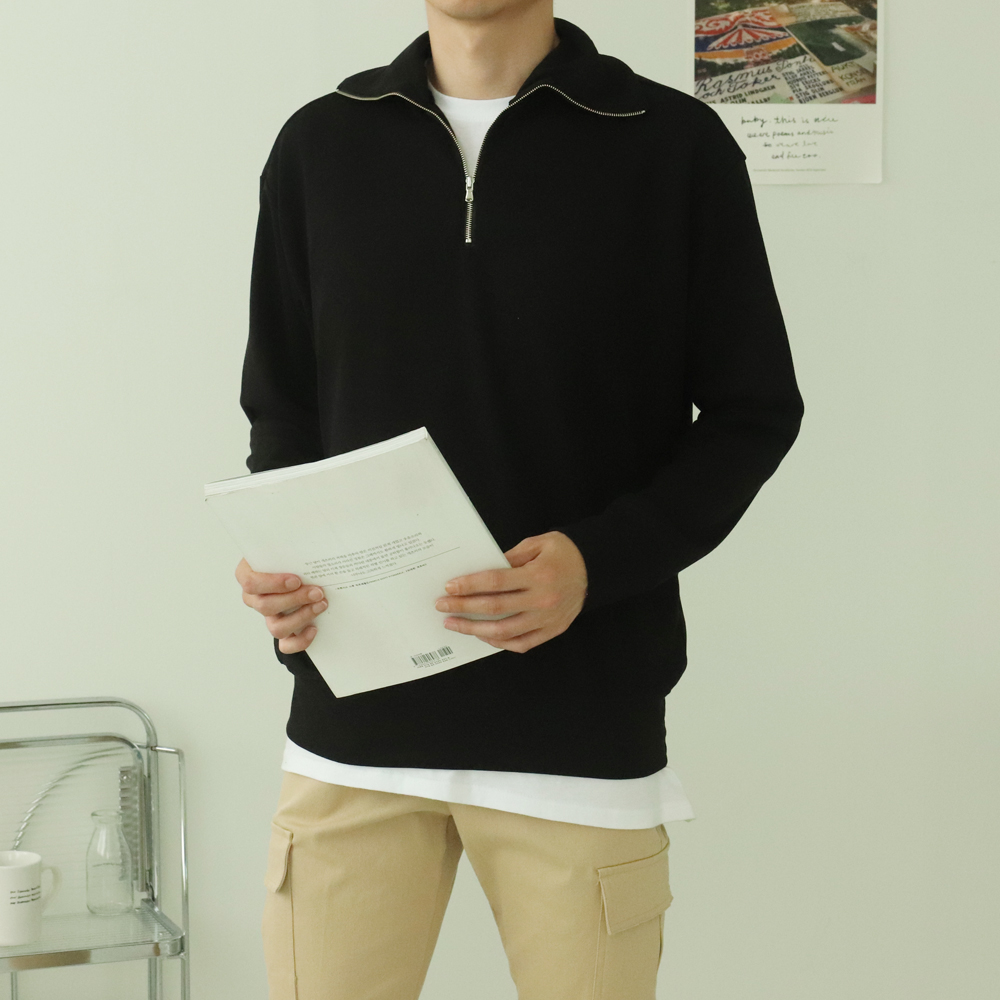 아노락 반집업 커플 니트 맨투맨 남자니트 이미지 2