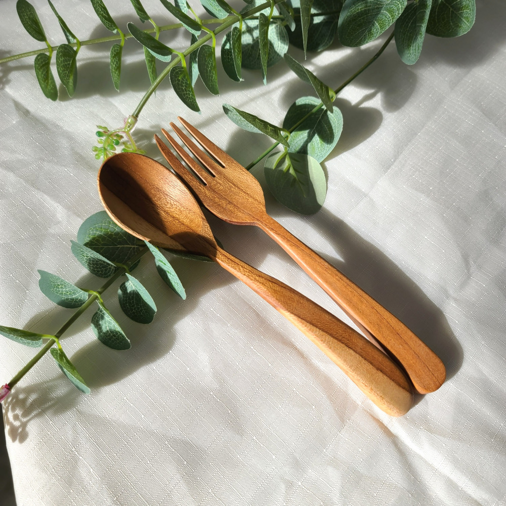 모어우드 나무 수저 숟가락 포크 스푼 동글이세트