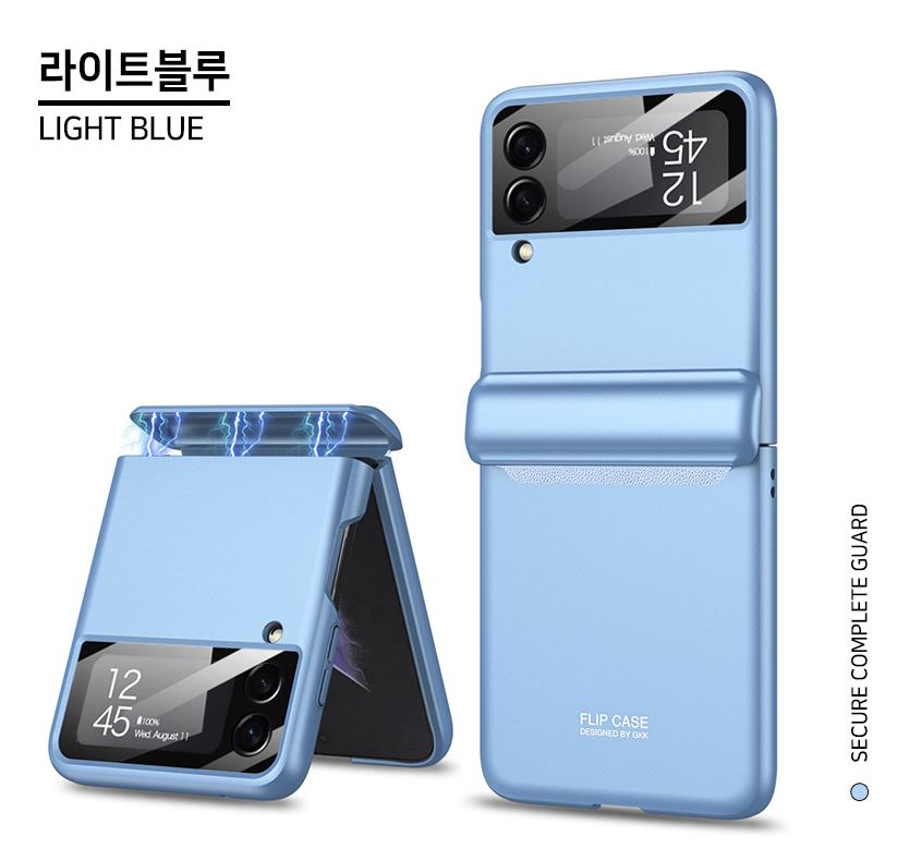 힌지보호 풀커버 슬림 케이스 블랙, 갤럭시Z 플립4 - 상세 이미지 3