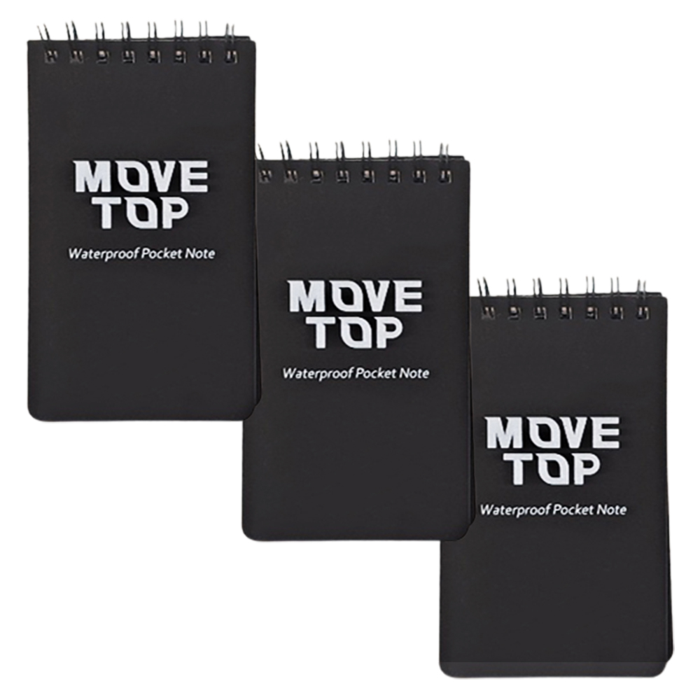 무브탑 방수수첩 X3 MOVETOP 3개 미니노트 포켓 업무용 캠핑 군대 군인 군용 - 상품 이미지