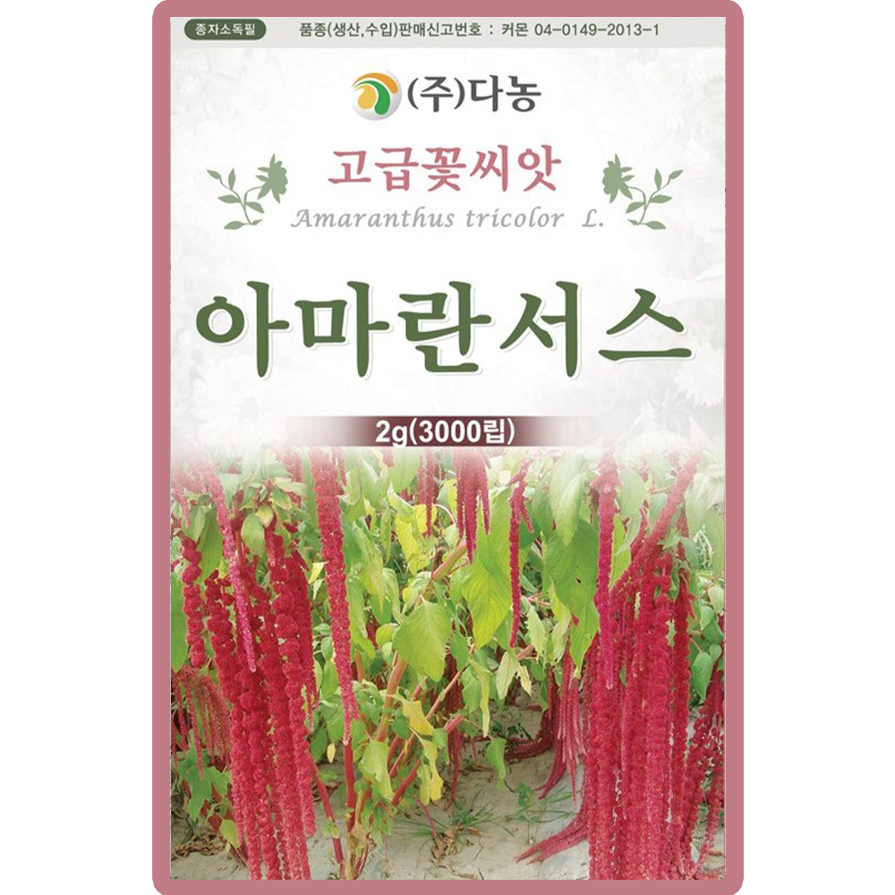 다농 아마란서스 씨앗 2g 아마란스 꽃씨 곡물 종자 : 양동씨앗마켓