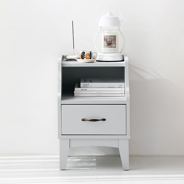 펨바 협탁 6040H 380mmx390mmx580mm, 2단, 라이트그레이 0293.7438 - 상세 이미지 2