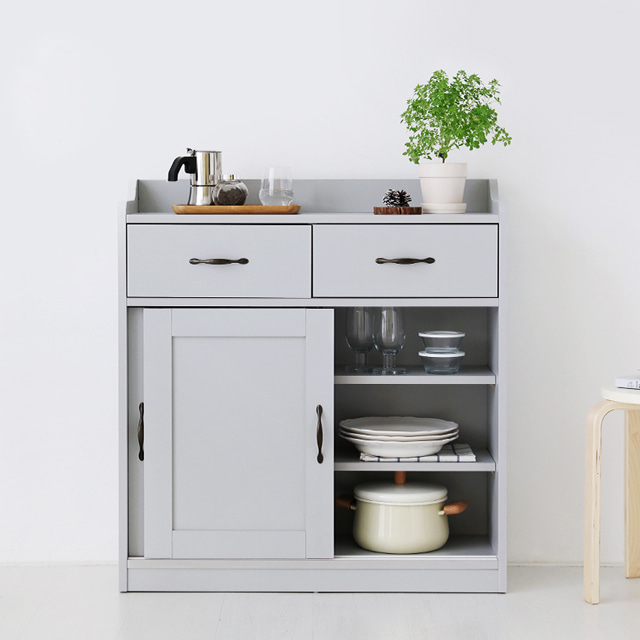 펨바 부페 캐비넷 6052H 840x294x900mm, 3단, 라이트그레이 9053.7457 - 상세 이미지 4