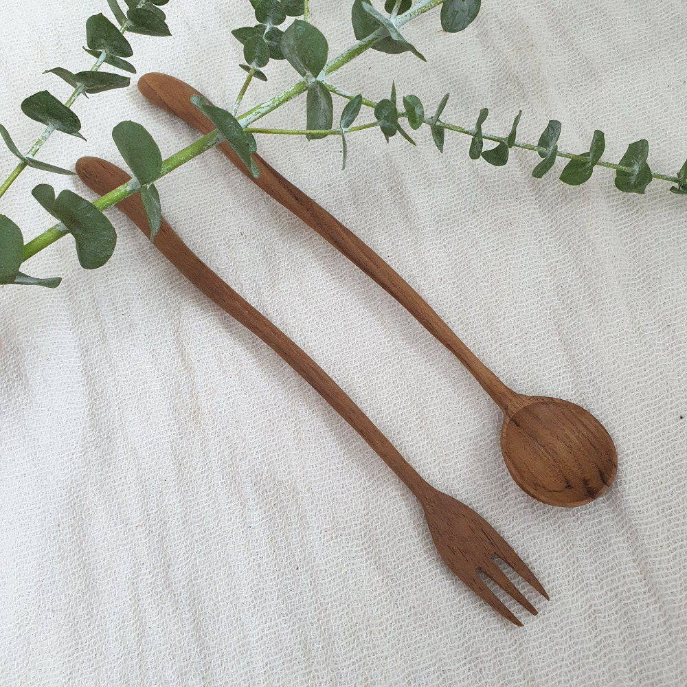 모어우드 머들러 디저트 롱티스푼 포크 길쭉이세트