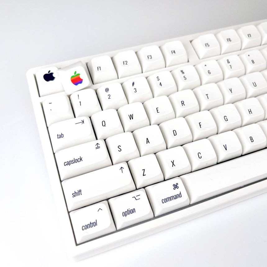 레트로 mac 전용 애플 command PBT 키캡 124 키 한성 한무무 필코 레오폴드 커세어 앱코 리얼포스 토프레 키보드 기계식키보드 무접점키보드 키