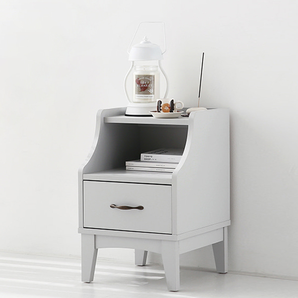 펨바 협탁 6040H 380mmx390mmx580mm, 2단, 라이트그레이 0293.7438 - 메인 이미지