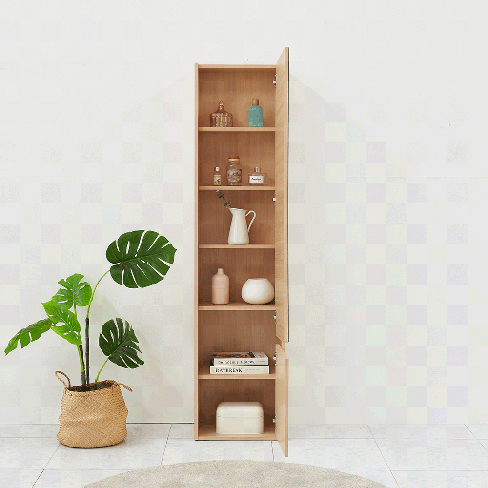 올굿퍼니처 보노 슬라이딩 전신 거울 수납 도어형 아이보리, 400x295x1650