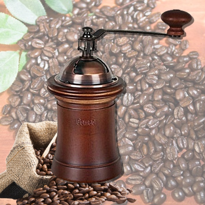 캠핑용 우드커피그라인더 커피콩가는기계 원두믹서기