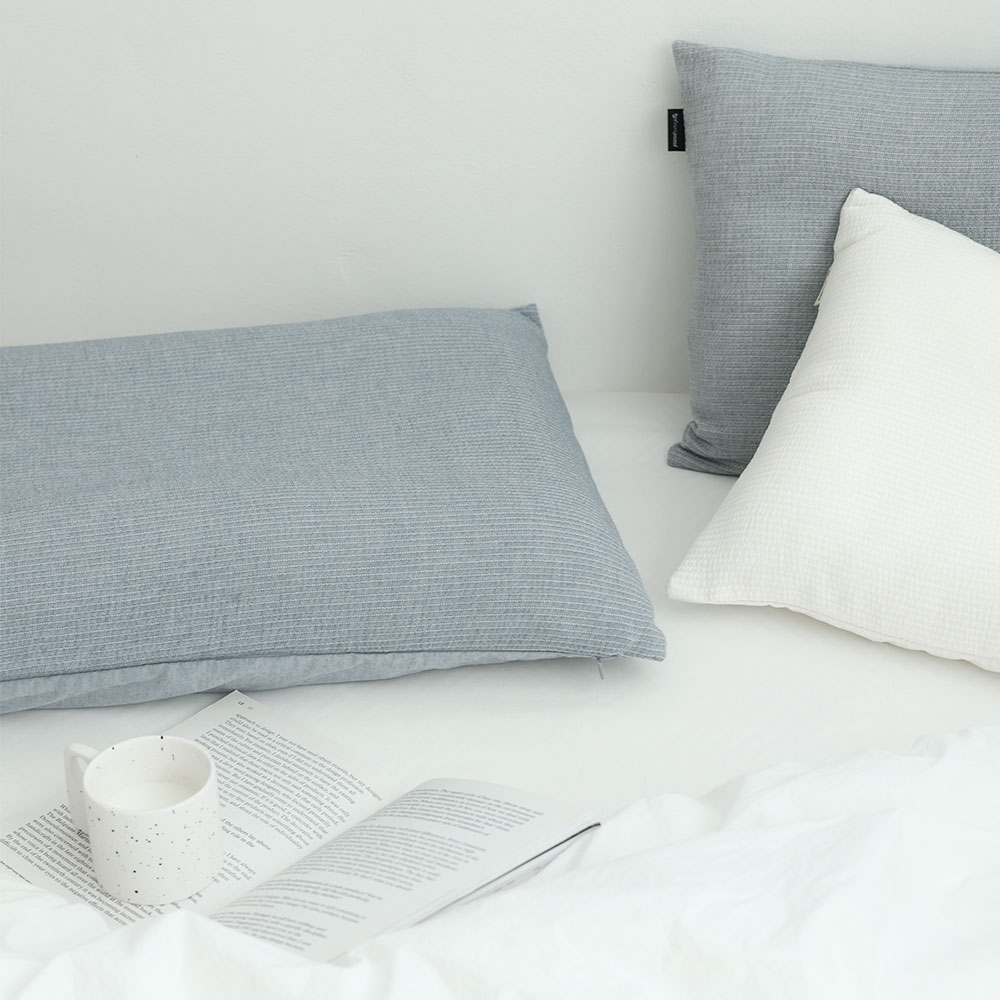 피넛버터젤리 모달 삼중지 누빔 베개커버 S 40x60 국산 부드러운 사계절 지퍼 베갯잇