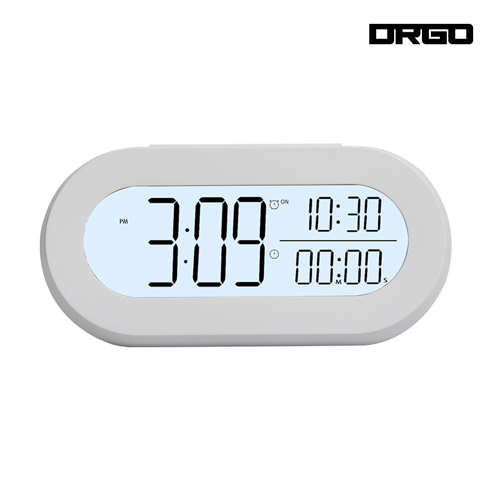 디알고 무소음 LED 탁상 인테리어 알람시계 AL24LED 화이트