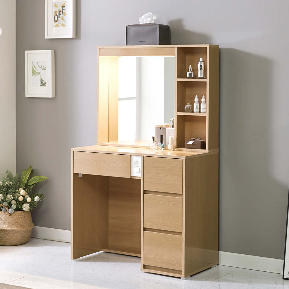 로드 수납 서랍형 아일랜드 화장대 세트 800