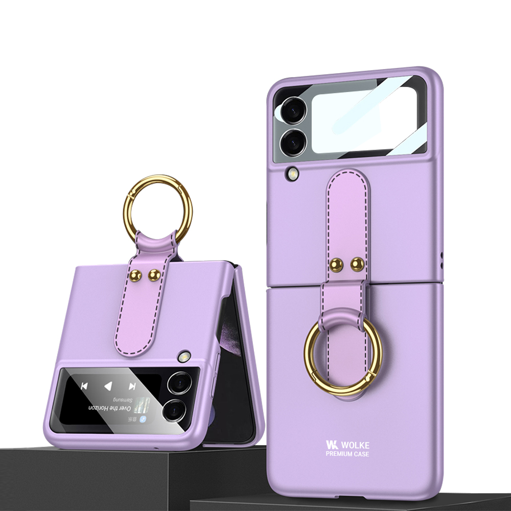 갤럭시 Z플립 슬림핏 링 고리 케이스 라이트 블루, 갤럭시Z 플립4