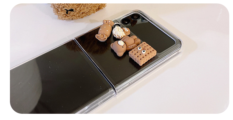 갤럭시 Z플립4 케이스 플립4 곰돌이 캐릭터 스마트 톡 - 상세 이미지 5