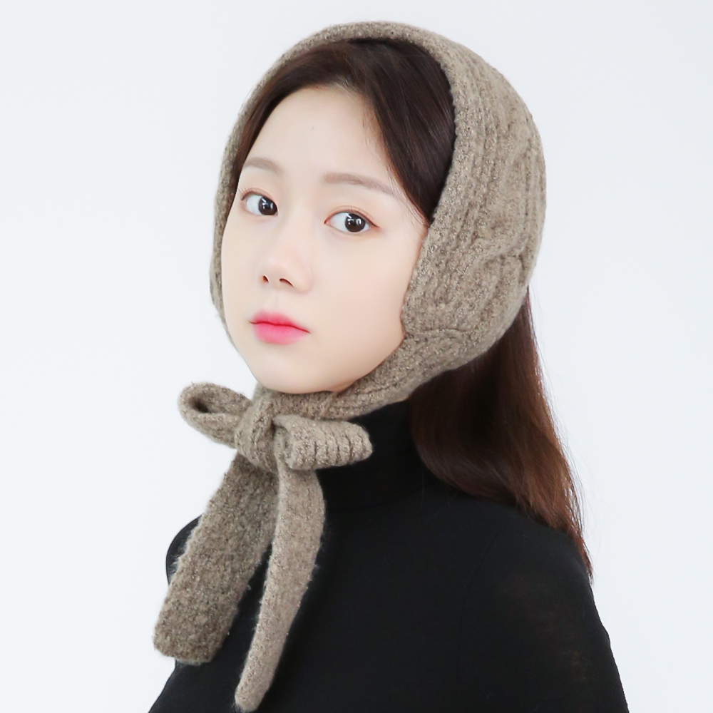 국내생산 쫄깃한 바게트 귀마개 여성 겨울 니트 꽈베기 귀도리