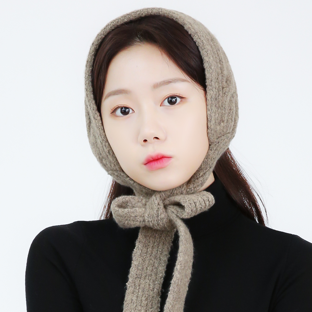 국내생산 쫄깃한 바게트 귀마개 여성 겨울 니트 꽈베기 귀도리