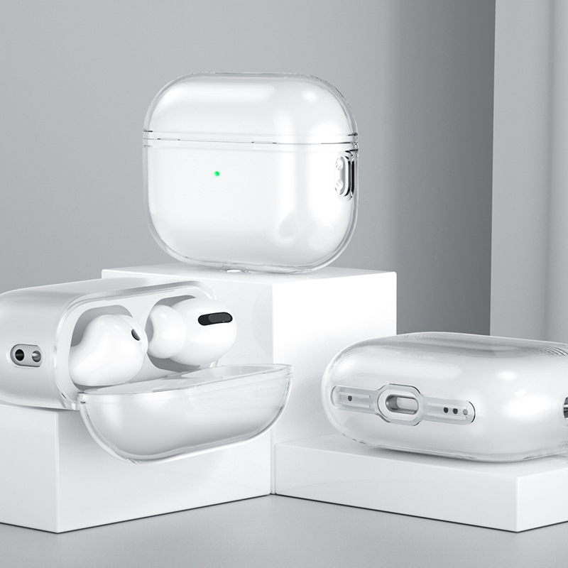 에어팟 프로2 호환 케이스 투명 실리콘 젤리 키링 2세대 커버 - 상세 이미지 3