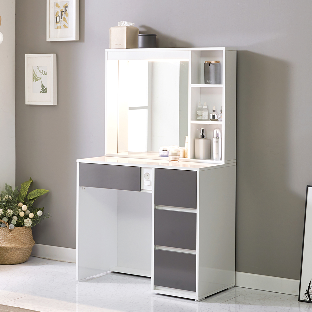 로드 수납 서랍형 아일랜드 화장대 세트 800