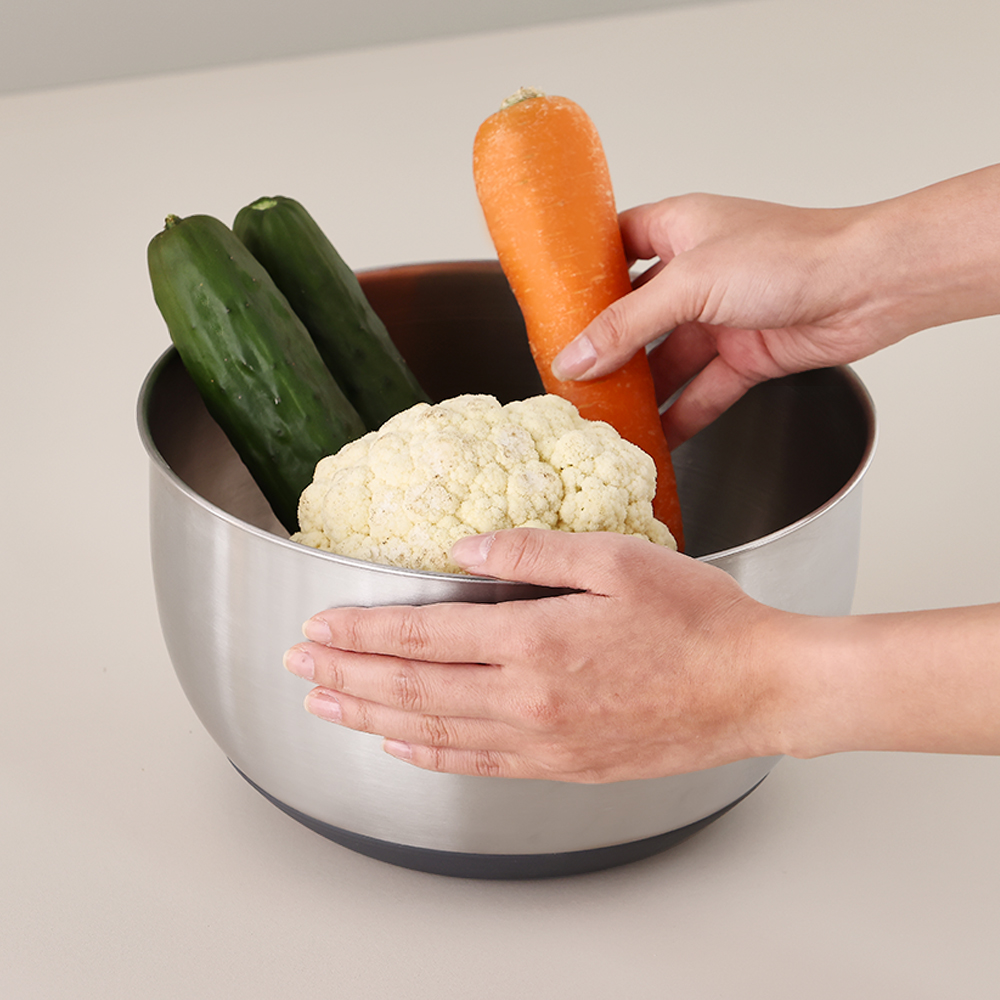 무디타 프로페셔널 304 스텐 믹싱볼 야채 탈수기 5L + 만능 채칼 6종 세트