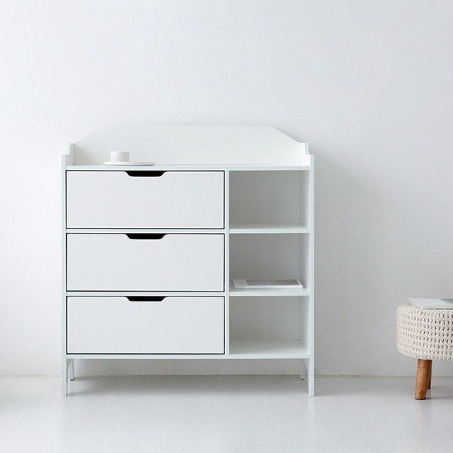SEJEL 3단 수납장 KS1007STB/1 1000x420x1080mm, 3단, 화이트 8846.0220 - 상세 이미지 5