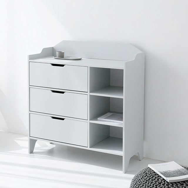 SEJEL 3단 수납장 KS1007STB/1 1000x420x1080mm, 3단, 그레이 5063.4934 - 상세 이미지 4