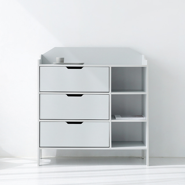 SEJEL 3단 수납장 KS1007STB/1 1000x420x1080mm, 3단, 그레이 5063.4934 - 상세 이미지 5