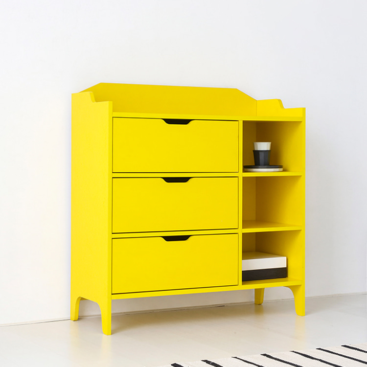 SEJEL 3단 수납장 CHM108100B 1000x420x1080mm, 3단, 옐로우 8157.1667 - 상세 이미지 4