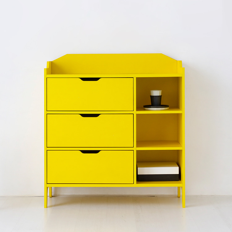 SEJEL 3단 수납장 CHM108100B 1000x420x1080mm, 3단, 옐로우 8157.1667 - 상세 이미지 3