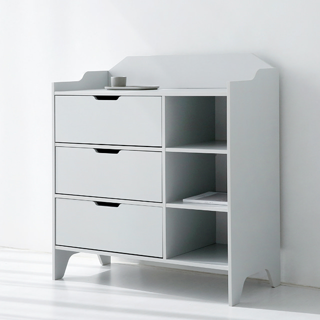 SEJEL 3단 수납장 KS1007STB/1 1000x420x1080mm, 3단, 그레이 5063.4934 - 상세 이미지 2