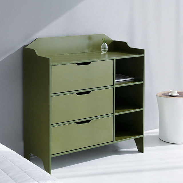 SEJEL 3단 수납장 KS1007STB/1 1000x420x1080mm, 3단, 올리브그린 0009.3468 이미지 8