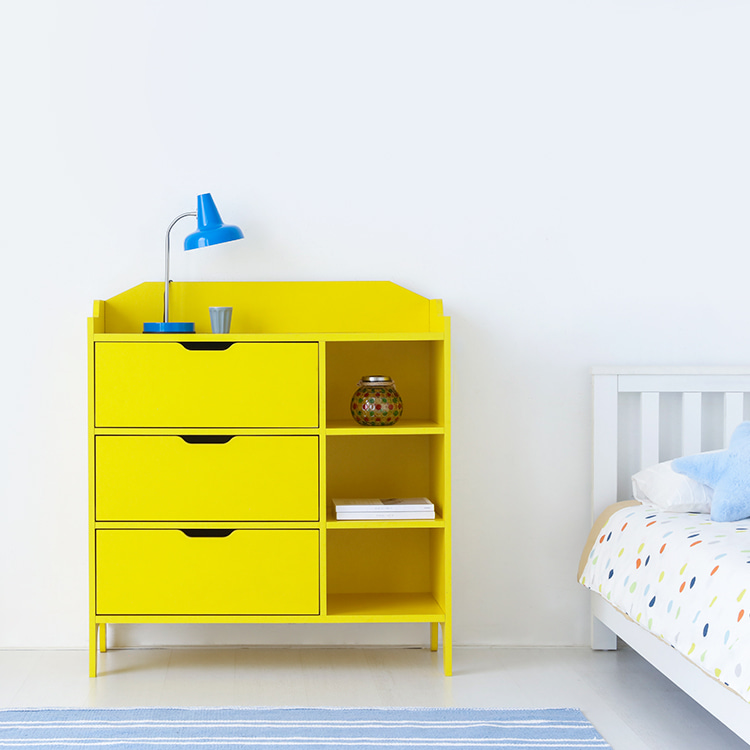 SEJEL 3단 수납장 CHM108100B 1000x420x1080mm, 3단, 옐로우 8157.1667 - 상세 이미지 5