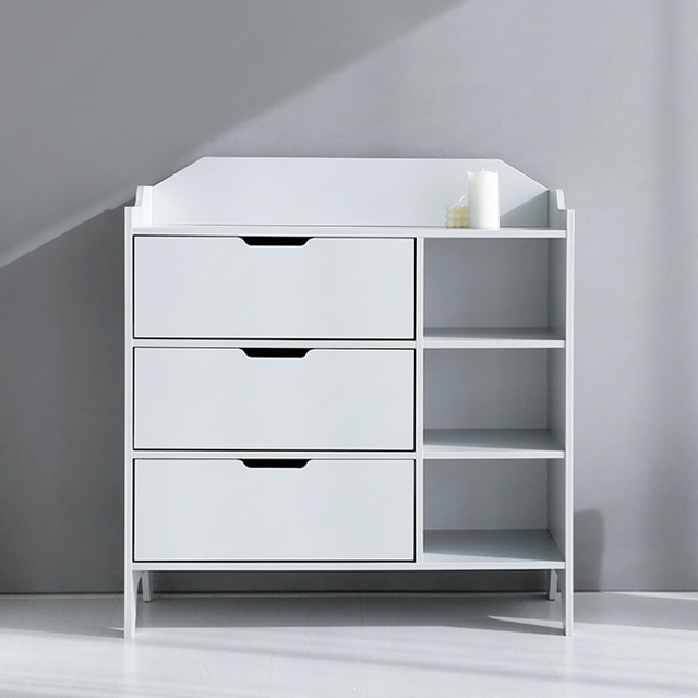 SEJEL 3단 수납장 KS1007STB/1 1000x420x1080mm, 3단, 그레이 5063.4934 - 상세 이미지 4