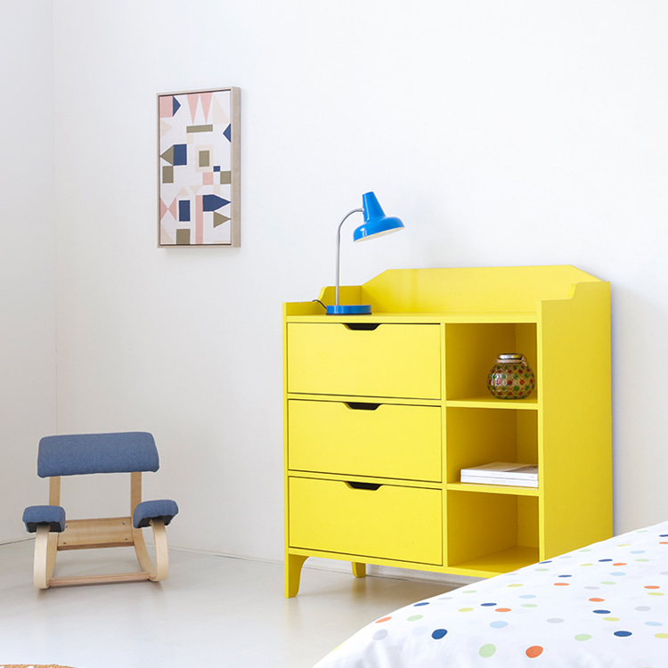 SEJEL 3단 수납장 CHM108100B 1000x420x1080mm, 3단, 옐로우 8157.1667 - 상세 이미지 5
