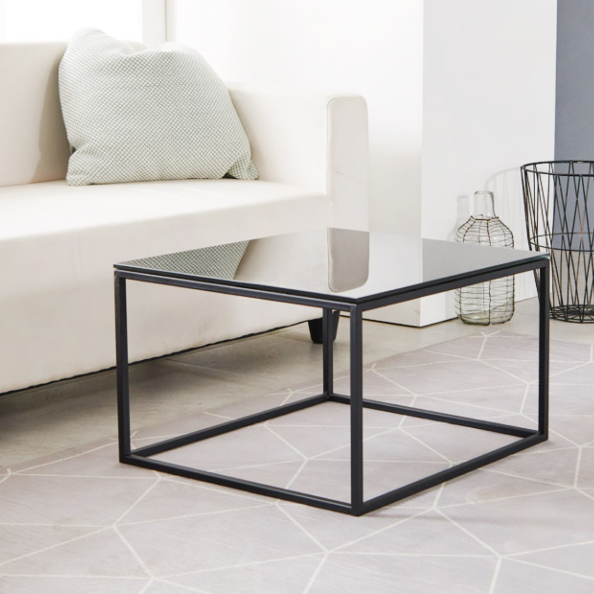 유리 디자인 높은 거실 테이블 높은 좌식 테이블 거실용 탁자