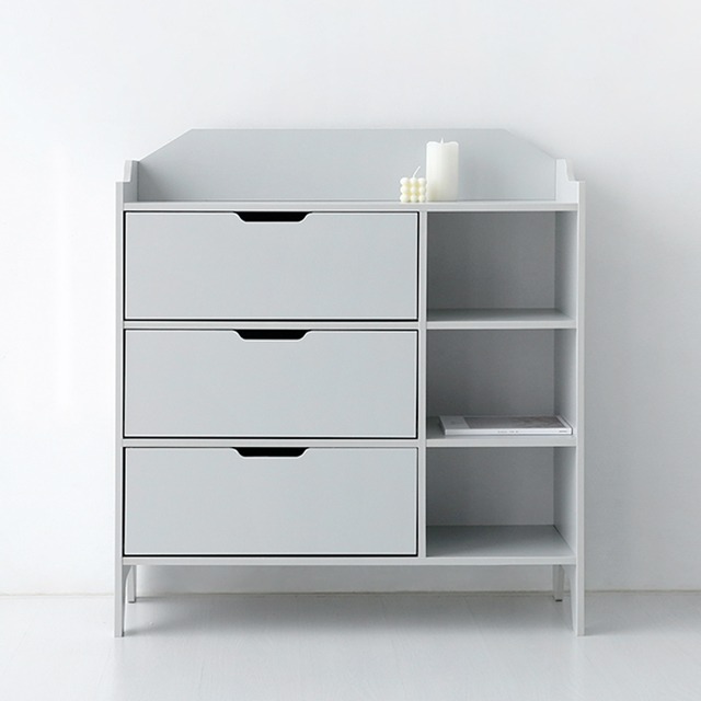 SEJEL 3단 수납장 KS1007STB/1 1000x420x1080mm, 3단, 그레이 5063.4934 - 메인 이미지