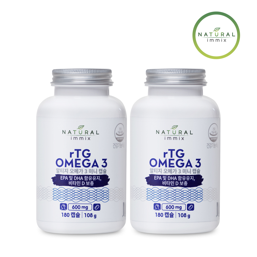 알티지 오메가3 효능 미니캡슐 600mg (3개월분) 오메가3지방산 180캡슐, 2개