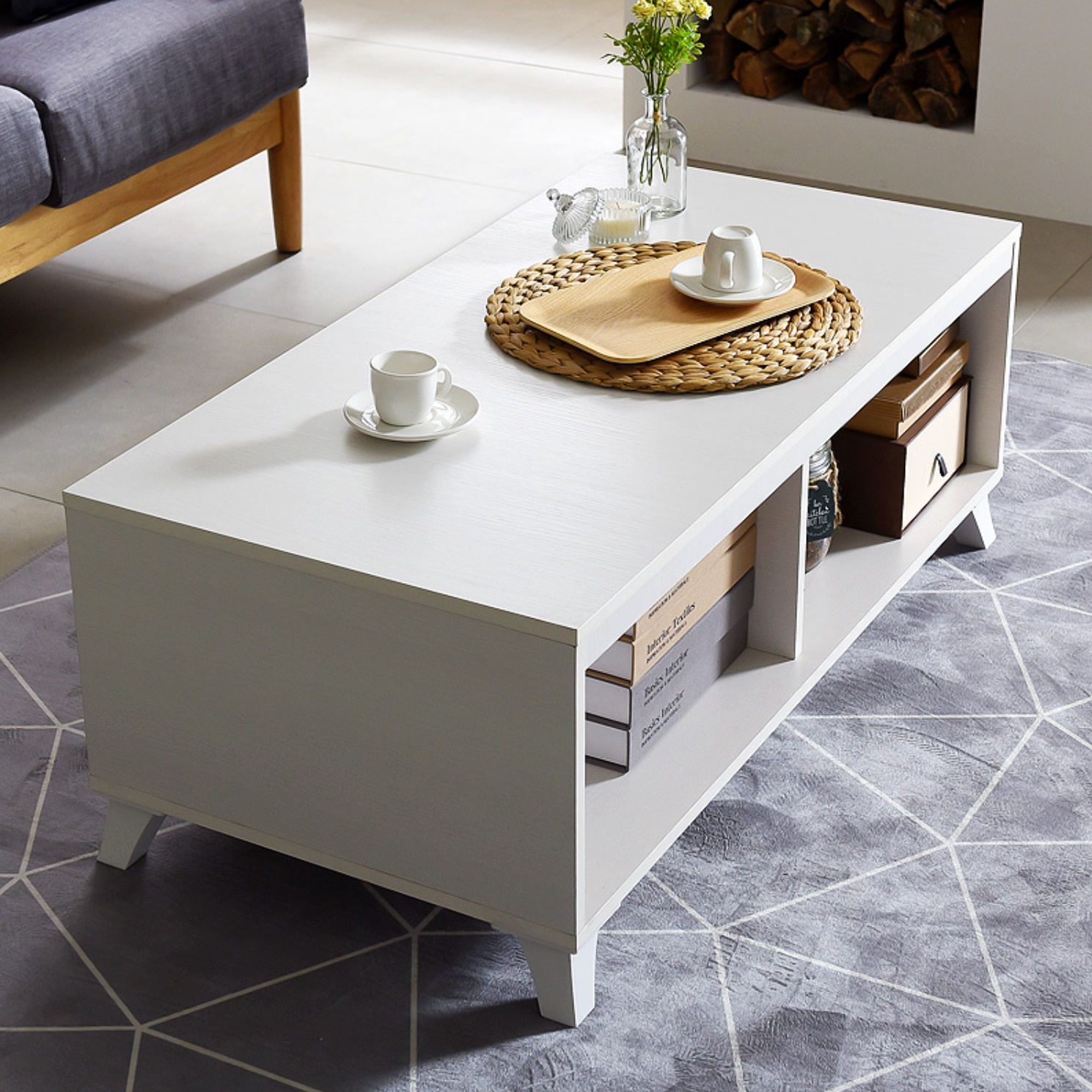 디자인 기능성 높은 거실 테이블 높은 좌식 테이블 거실용 탁자