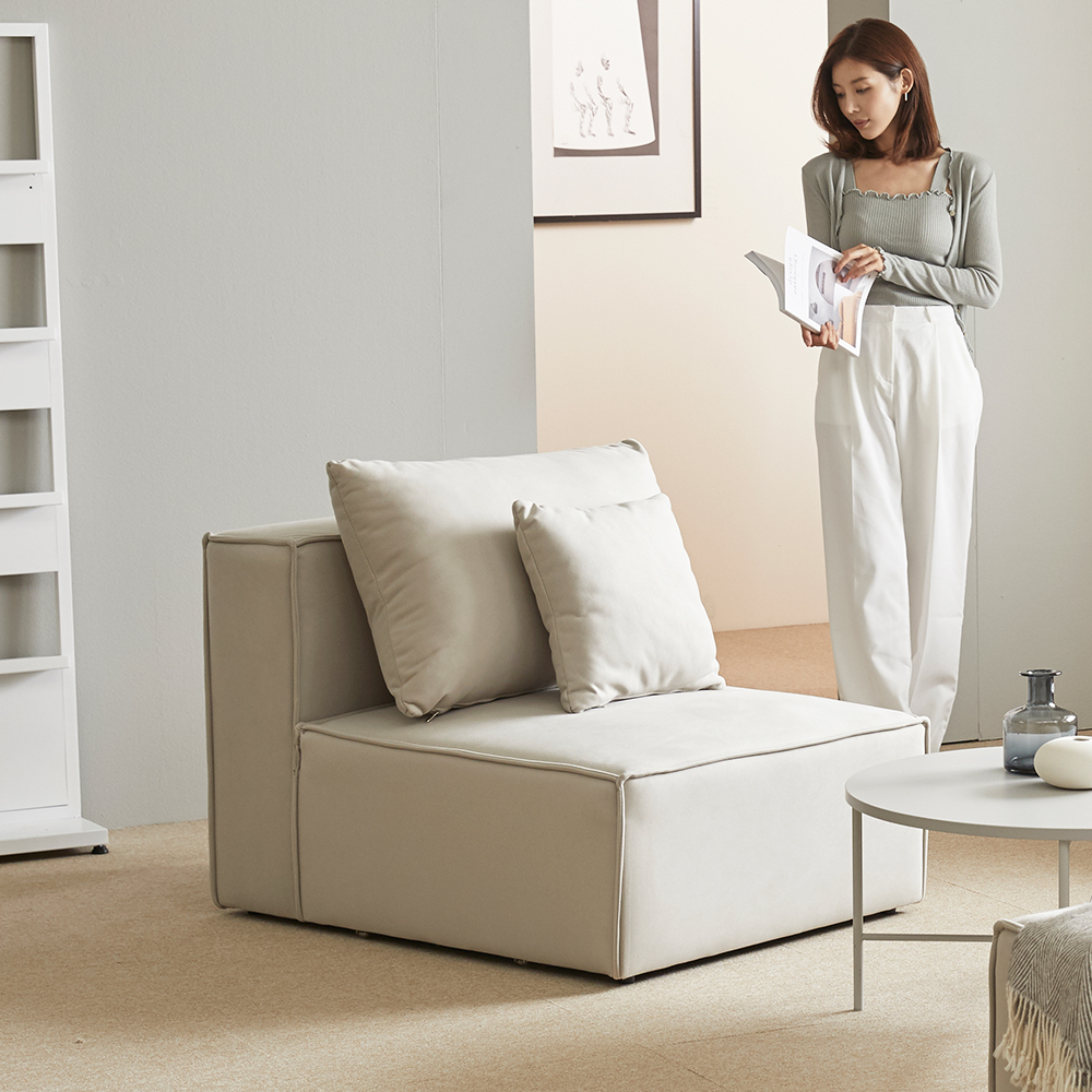 [무료배송] 오브유 1인용 아쿠아텍스 패브릭 모듈 소파 일반형1