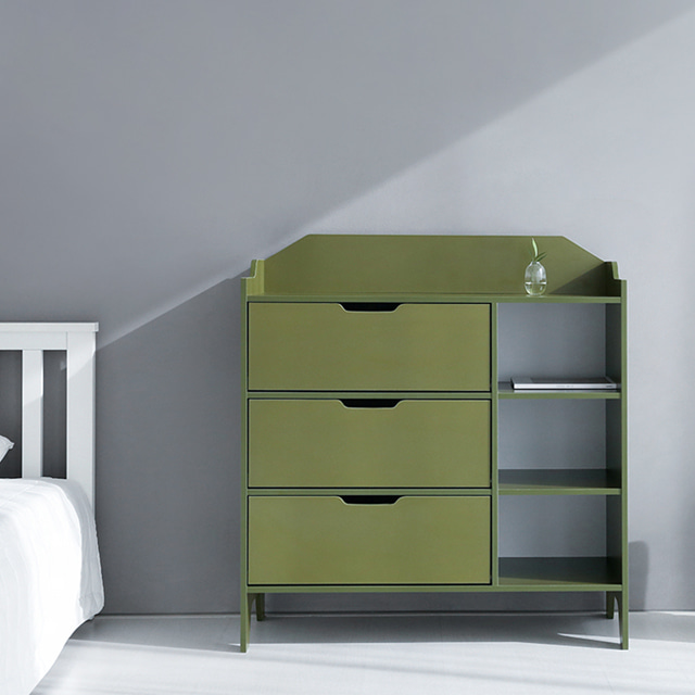 SEJEL 3단 수납장 KS1007STB/1 1000x420x1080mm, 3단, 올리브그린 0009.3468 이미지 7