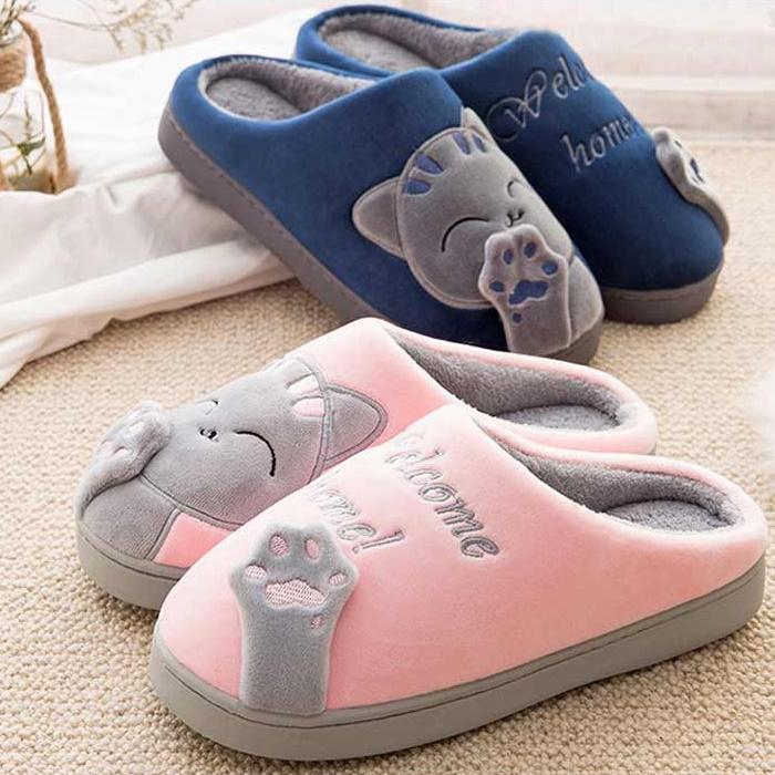 손님용 사무실털슬리퍼 고급거실실내화 겨울용 가족실내화