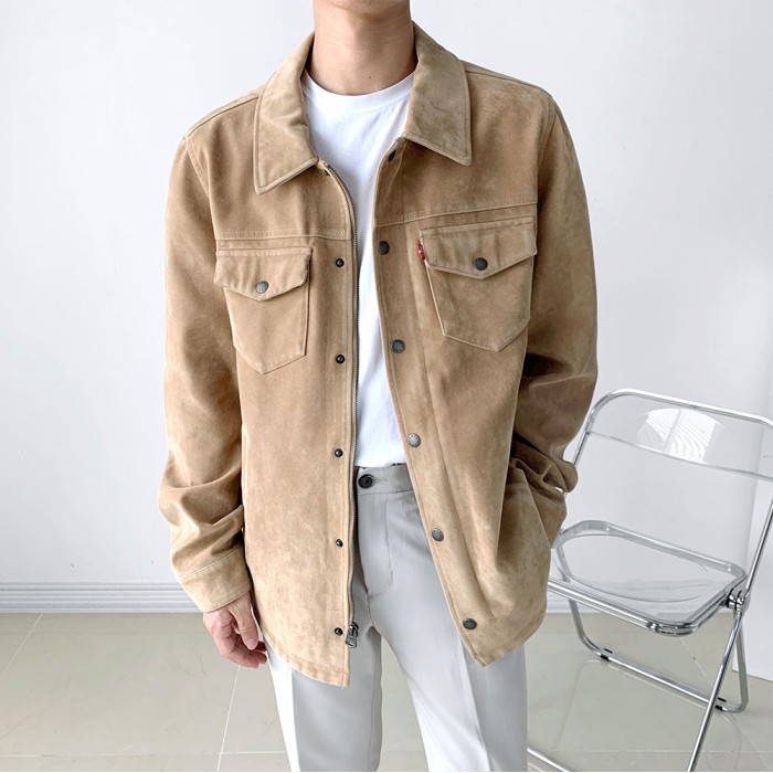 리바이스 남성 스웨이드 트러커 자켓