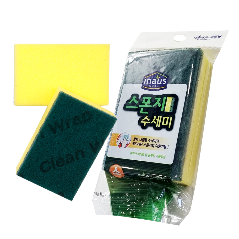크린랲 스폰지수세미 스펀지 양면수세미 - 상품 이미지