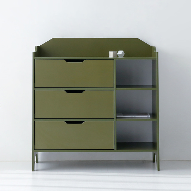 SEJEL 3단 수납장 KS1007STB/1 1000x420x1080mm, 3단, 올리브그린 0009.3468 - 상세 이미지 2