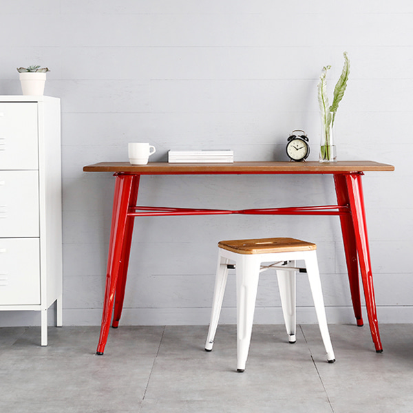 1200 원목상판 빈티지테이블 1020W 1200mm, 레드 8220.9800 - 상세 이미지 4