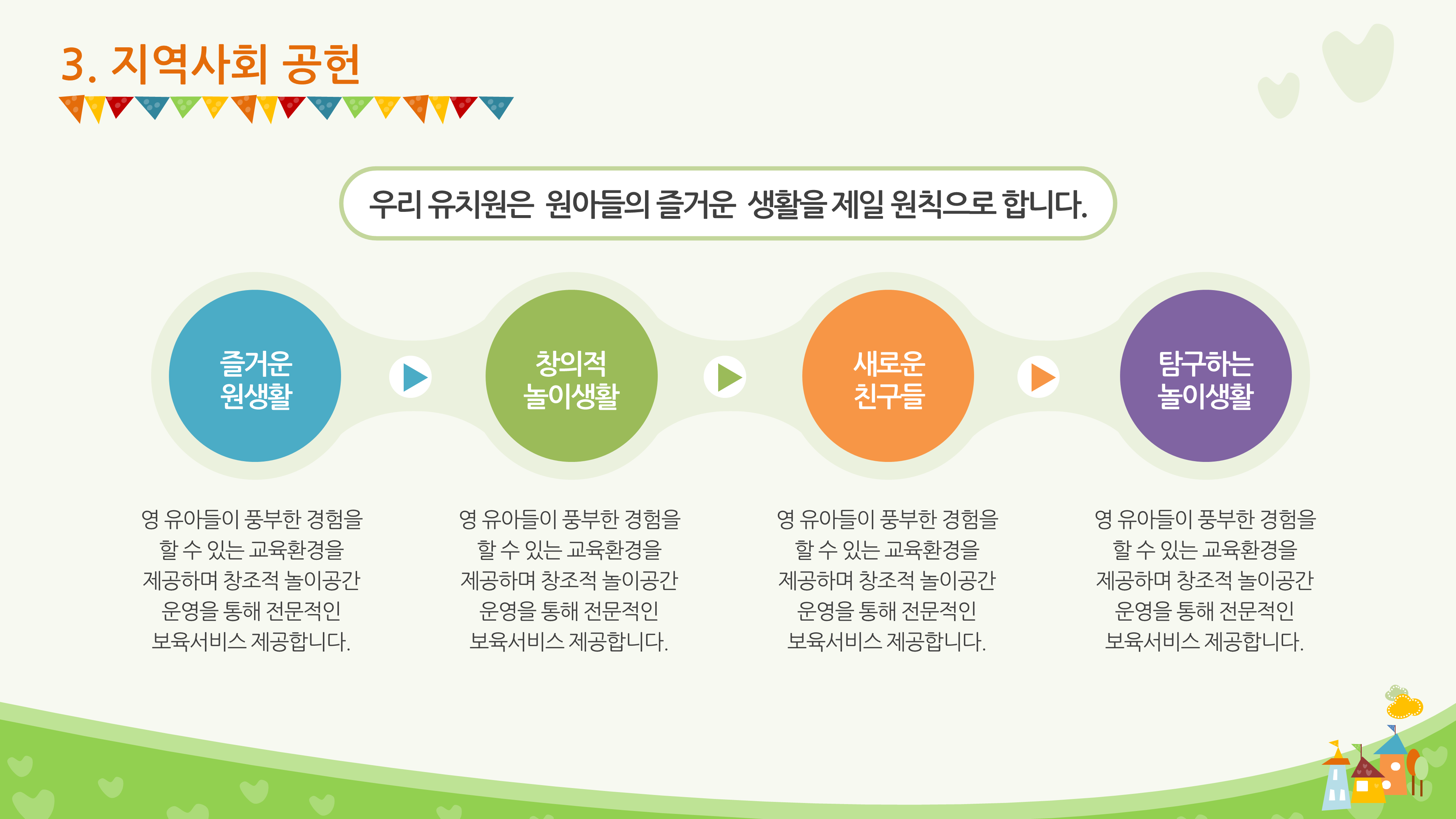 14 싱그러운 유치원 PPT 템플릿 -오리엔테이션 오티 발표 입학식 파워포인트 이미지 7