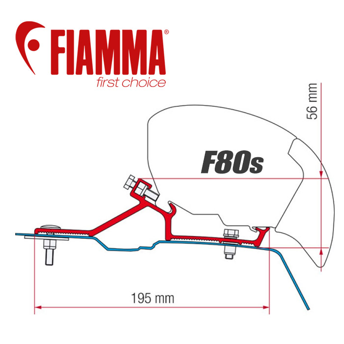 피아마 F80S 340 어닝 브라켓(르노마스터용)(캠핑카 카라반 차박 자작 DIY FIAMMA RV 천정형 거치대)