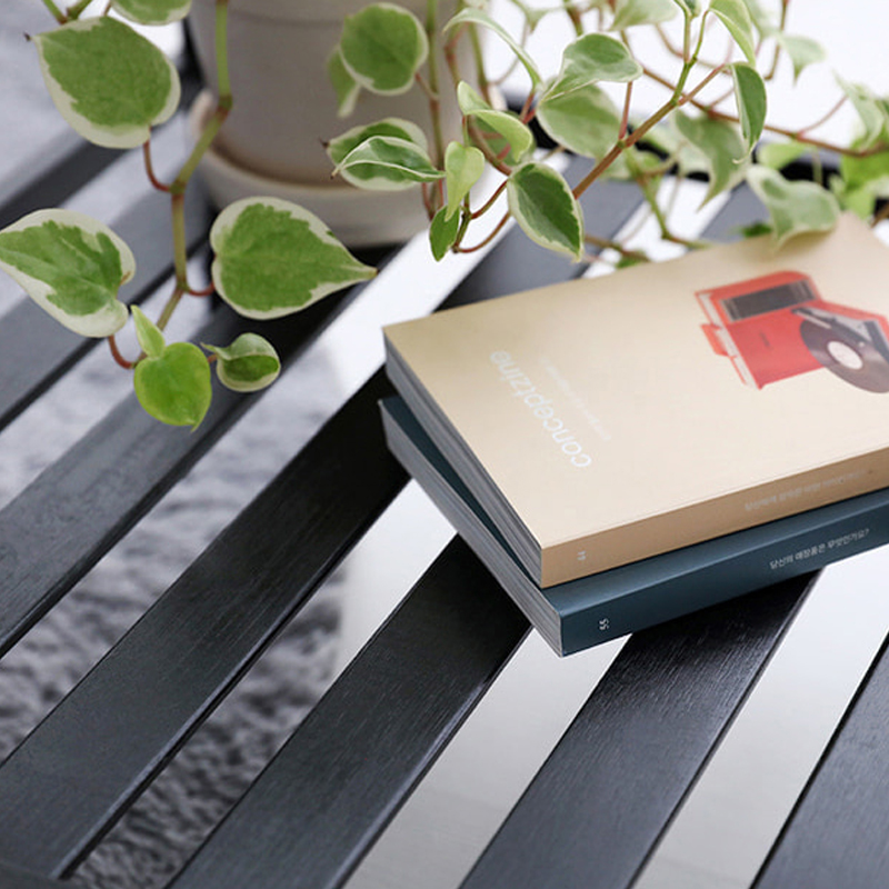 GLABO 사이드테이블 4040 대나무 블랙 0559.1100