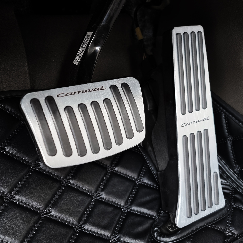 오르간페달을 스포티하게 4세대 카니발 (21-26년형) 알루미늄 엑셀 브레이크 페달 커버 - 상품 이미지