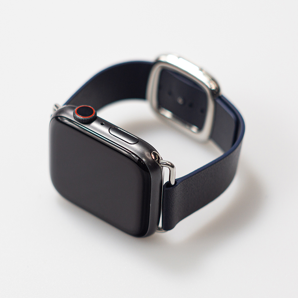 애플워치 프리미엄 천연 가죽 레더 모던버클 밴드 스트랩 시계 줄 10 울트라 호환 - 상세 이미지 4